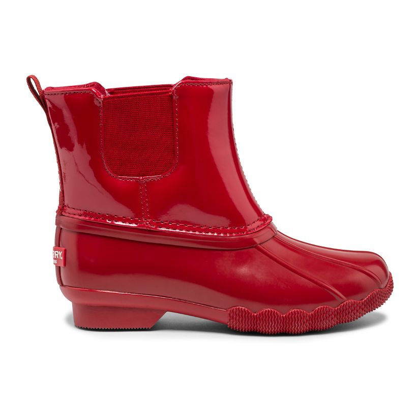 Red sperry boots on sale